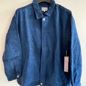 Cav Empt Navy Blue Corduroy Bomber Jacket XL